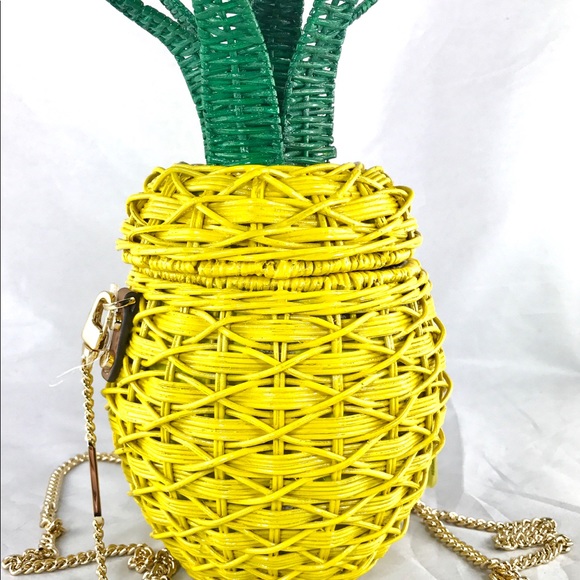 Michael Kors Straw Pineapple Crossbody 